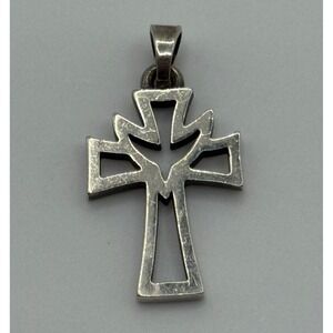 James Avery Retired Deep Holy Spirit Descending Dove Cross Pendant